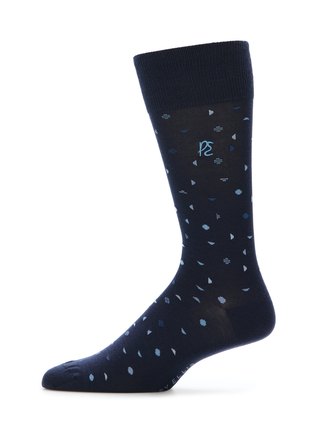 Bamboo Modern Dot Patterned Socks (True Navy) 