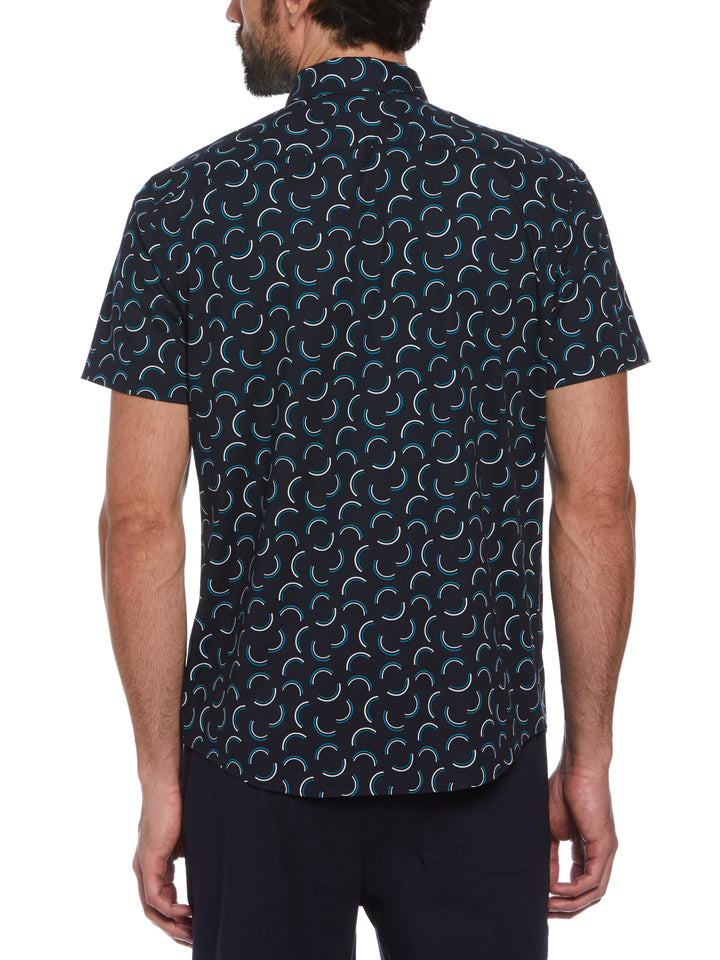 Half Moon Print Shirt (Dark Sapphire) 