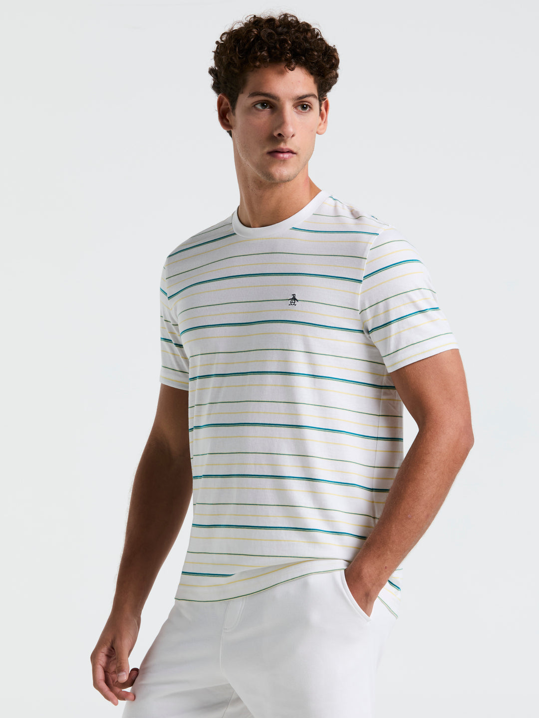 Jersey Multi Stripe Tee (Bright White) 
