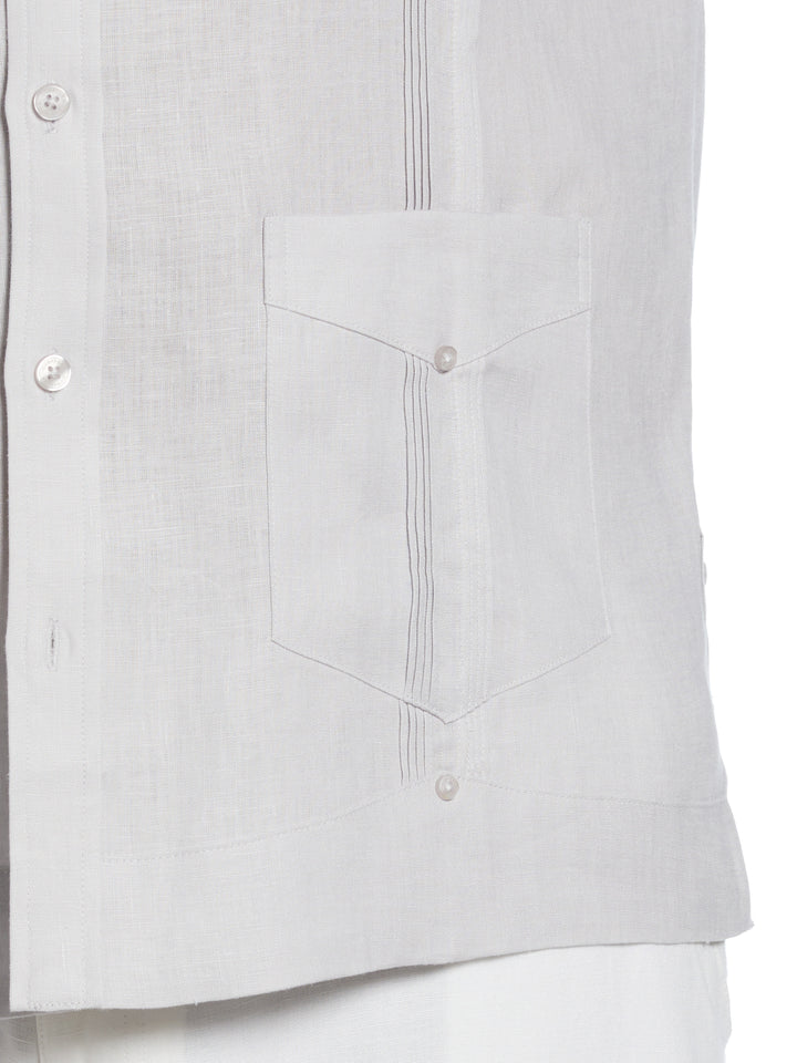 Big & Tall Linen Guayabera Shirt (Micro Chip) 