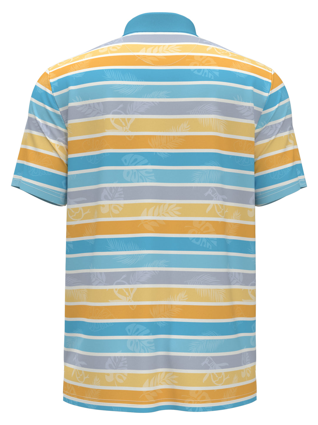 Original Resort Stripe Print Golf Polo (Aquarius) 