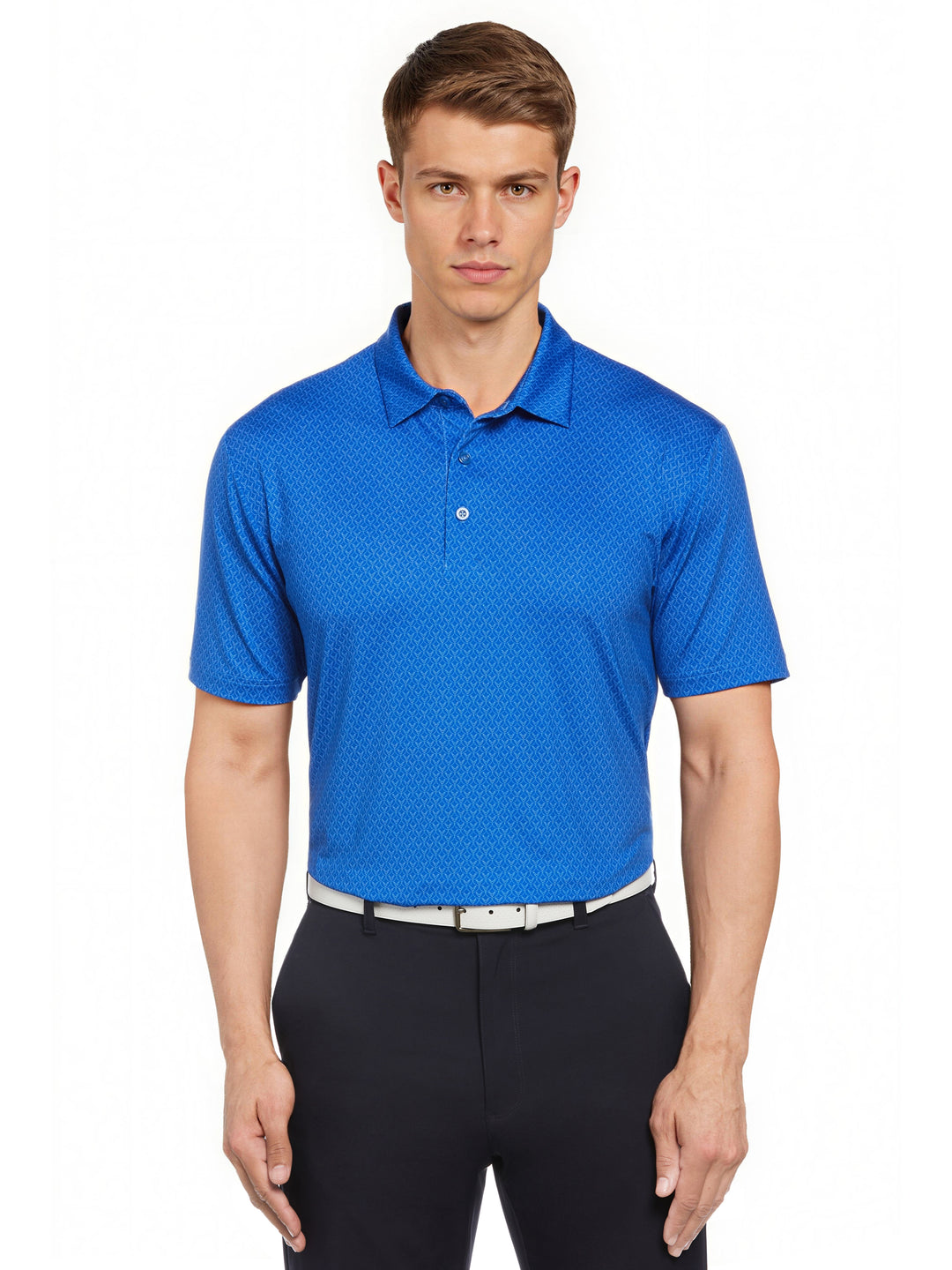 SS All Over Stitched Chev Polo (Lapis Blue) 