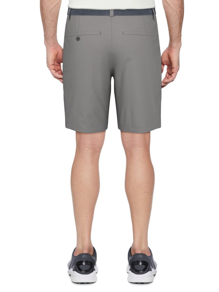 Big and Tall Flat Front With Active Waistband Golf Shorts (Quiet Shade) 