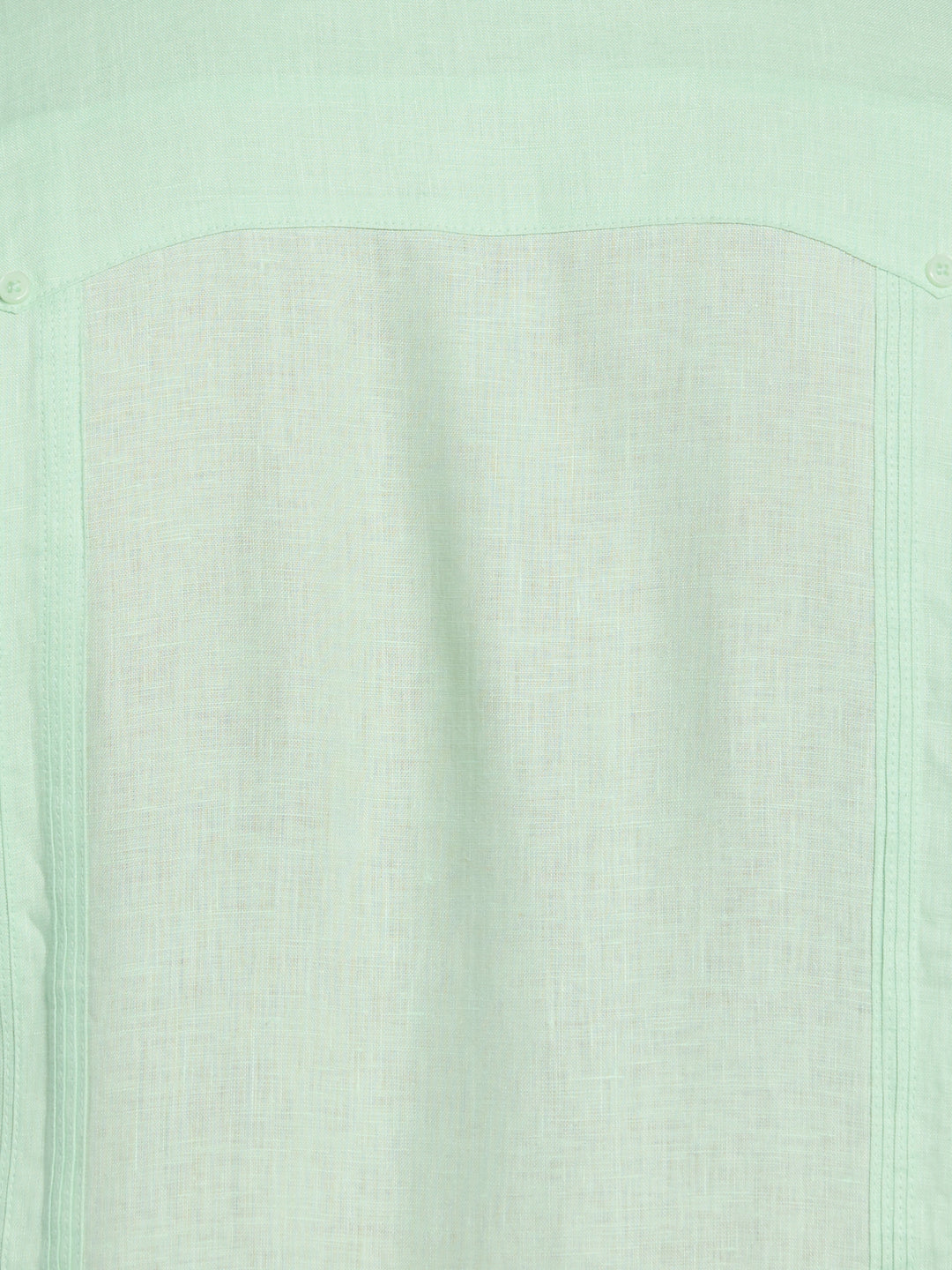 Big & Tall Linen Guayabera Shirt (Pastel Green) 