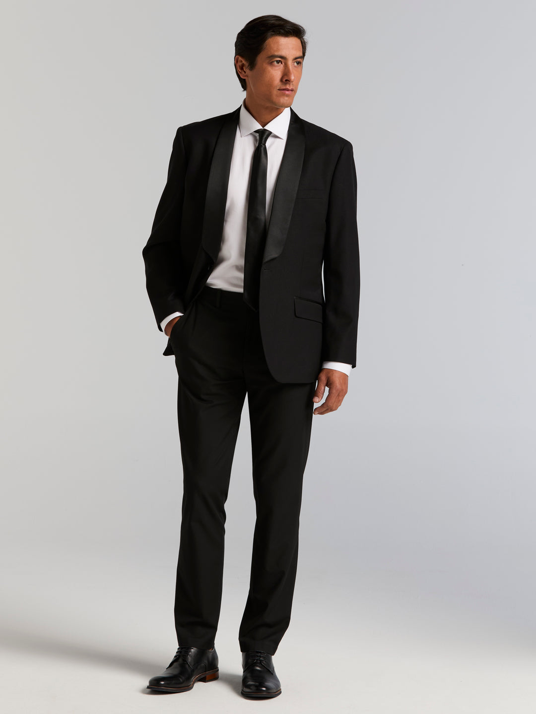 Slim Fit Tuxedo Jacket (Black) 