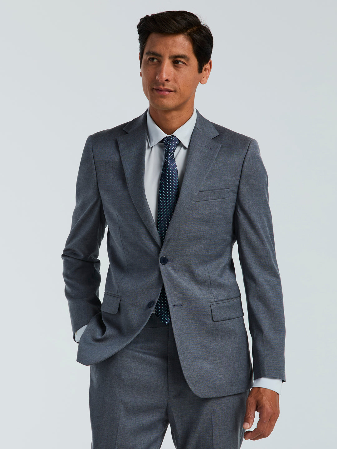 Skinny Fit Textured Suit
