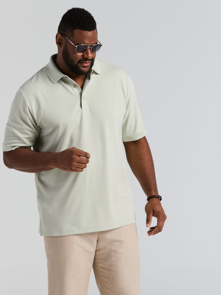 Big & Tall Ottoman Polo Shirt (Mercury) 