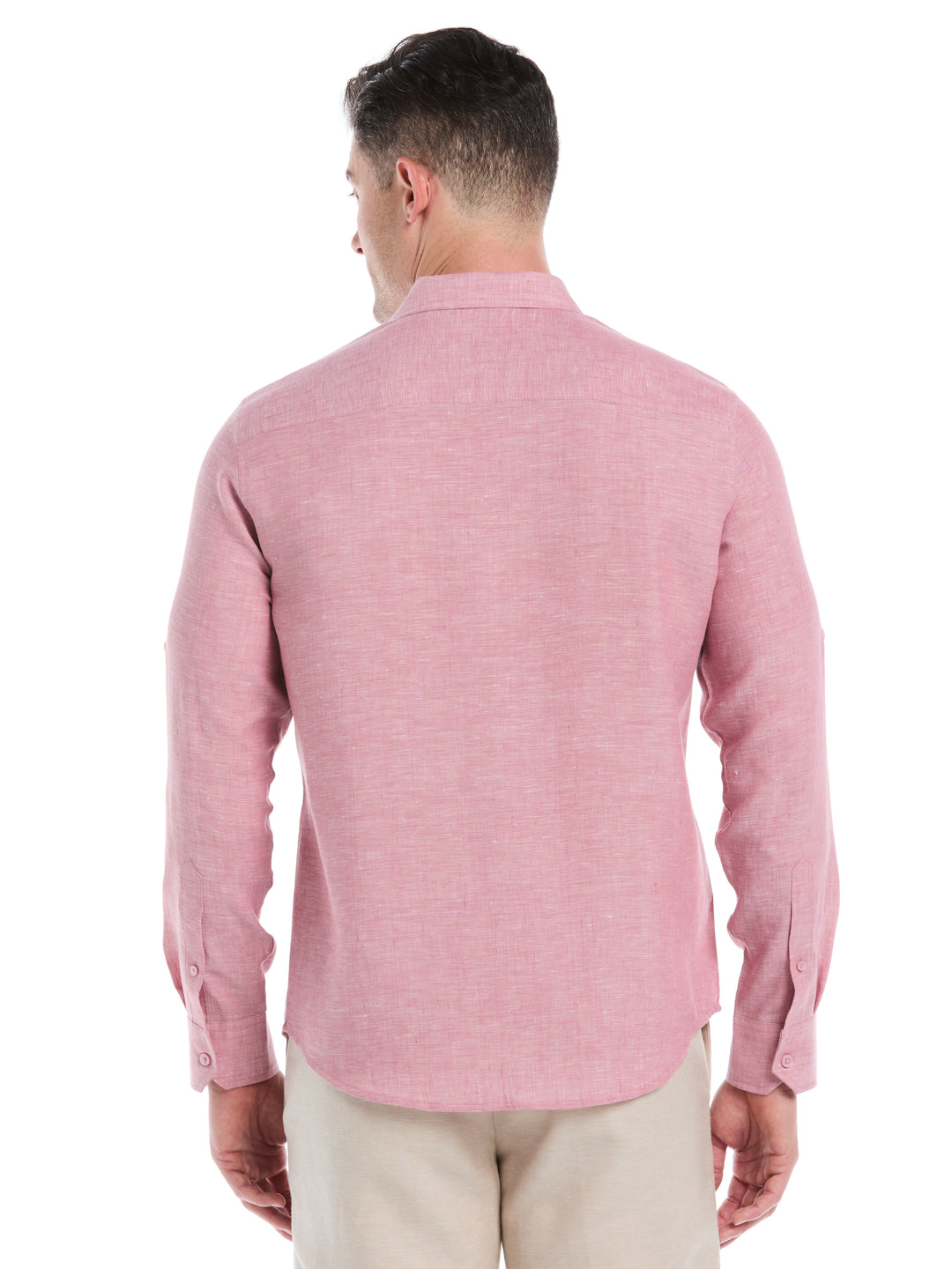 Linen Blend Wrinkle-Resistant Shirt (Mauvewood) 