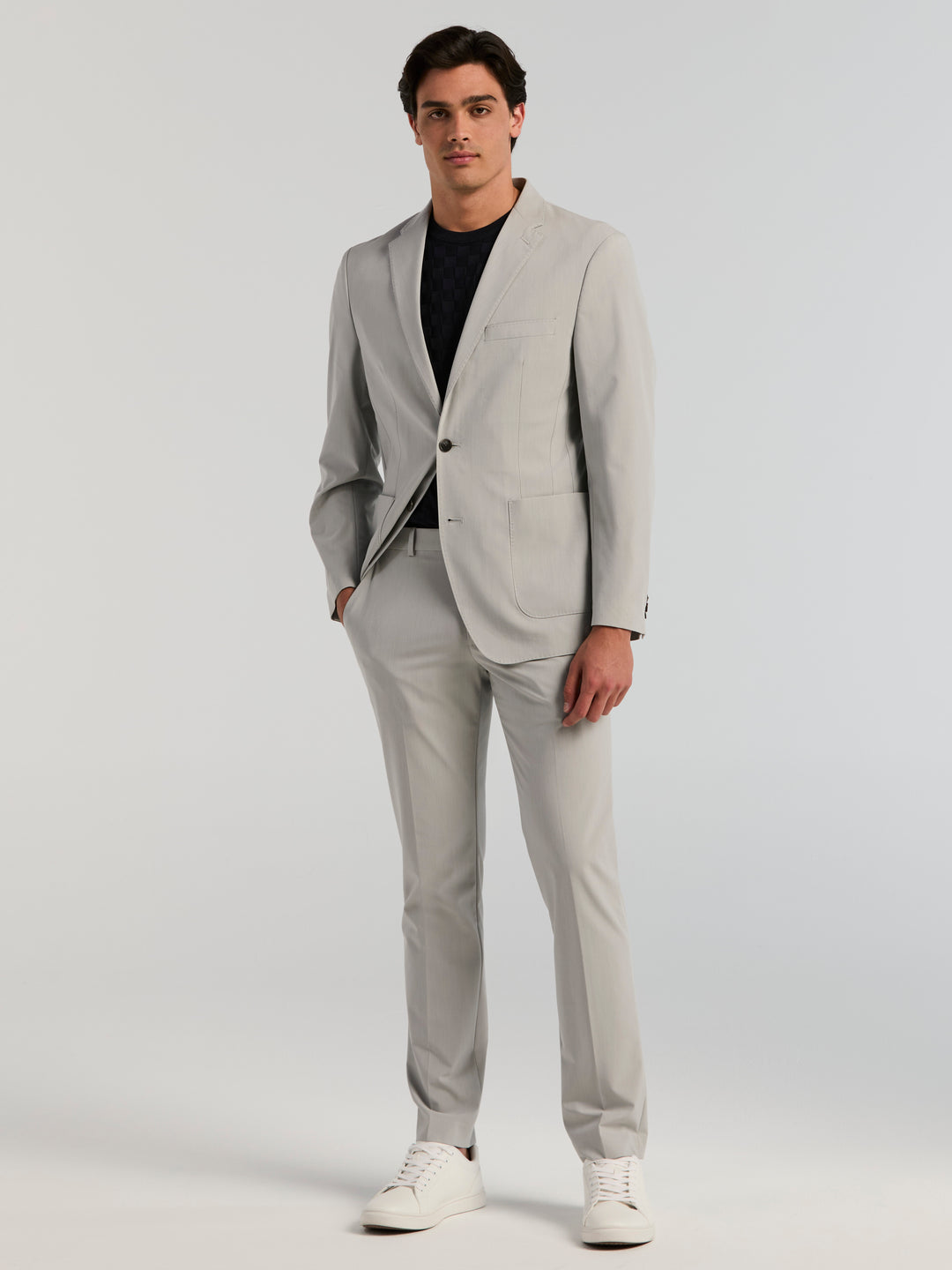 Total Stretch Suit Jacket - Slim Fit (Quiet Gray) 