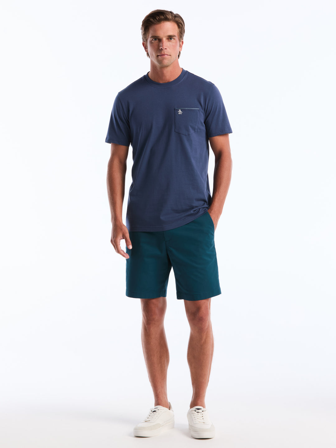 Chambray Tipped Fashion Tee (Sargasso Sea) 