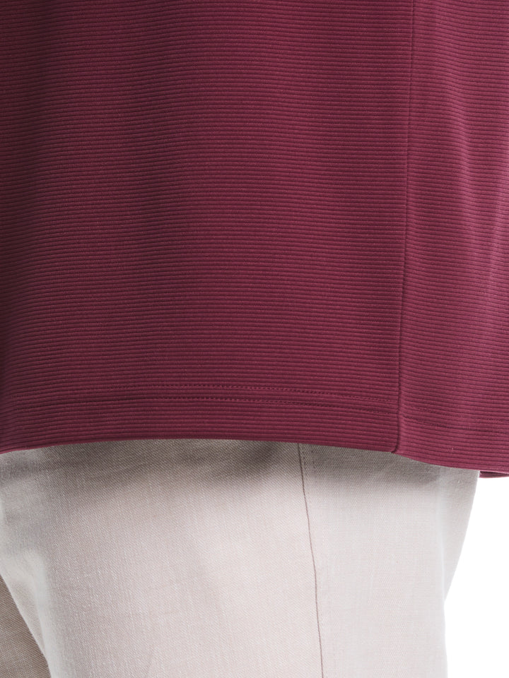 Big & Tall 1/4 Zip Long Sleeve Sweater (Windsor Wine) 