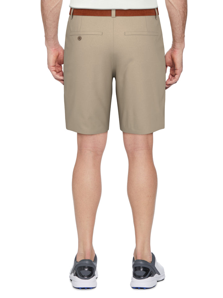 Big and Tall Flat Front With Active Waistband Golf Shorts (Chinchilla) 
