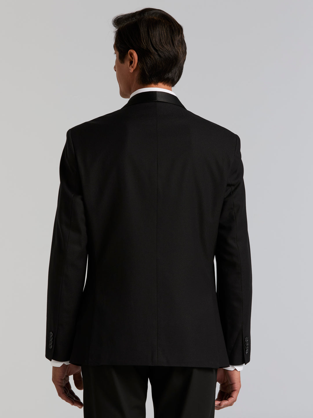 Slim Fit Tuxedo Jacket (Black) 