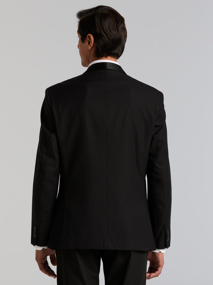 Slim Fit Tuxedo Jacket (Black) 