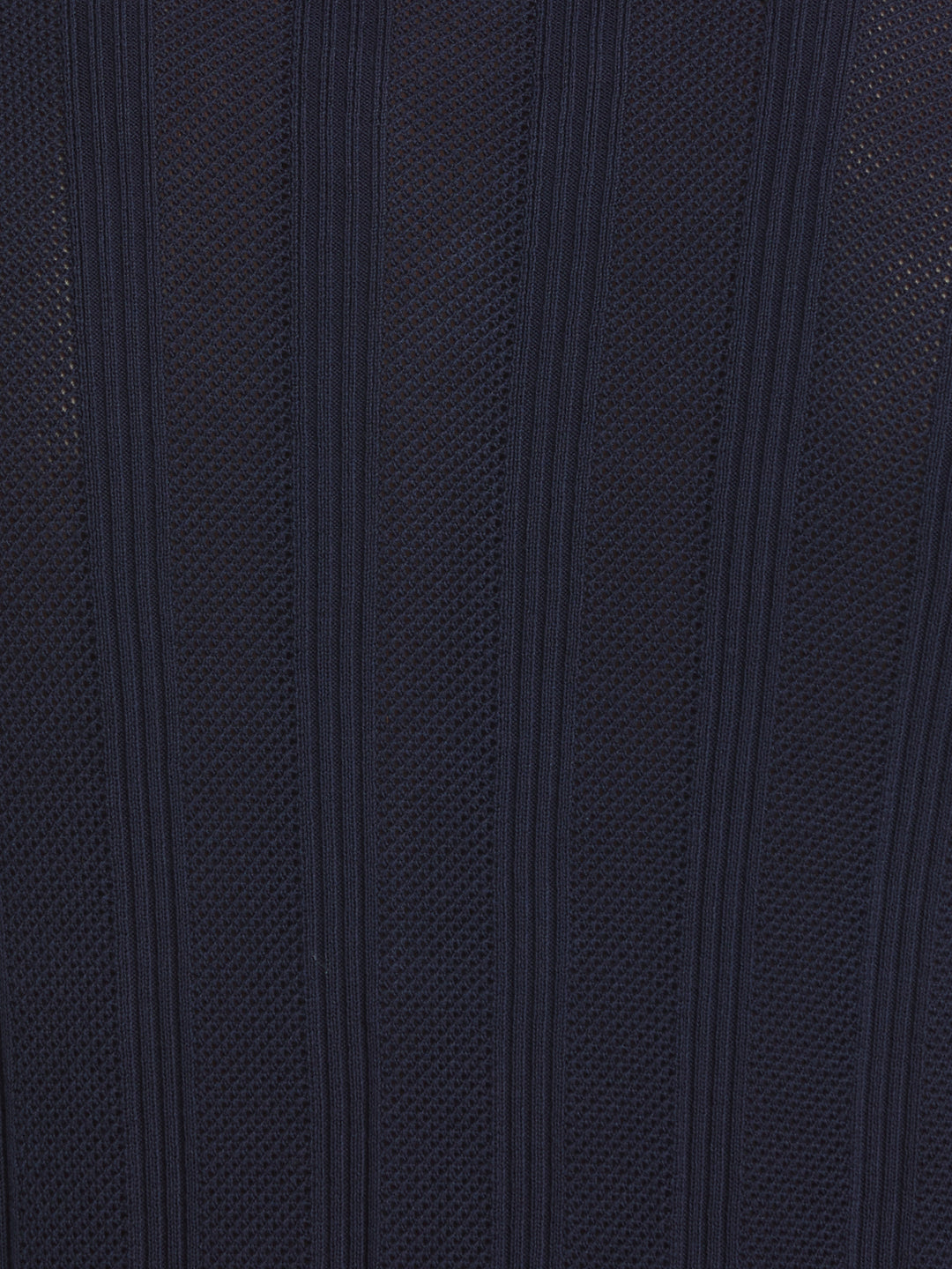 Mesh Stripe Short Sleeve Sweater (Dress Blues) 
