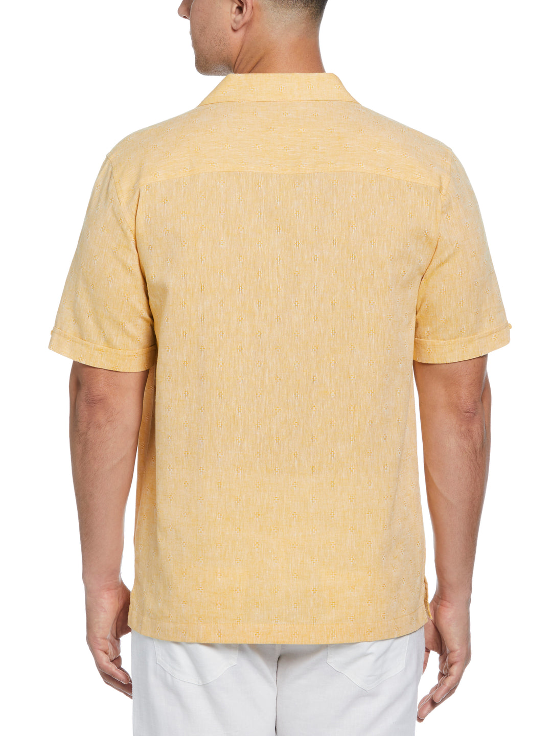 Linen Blend Diamond Dobby Print Shirt (Mango Mojito) 