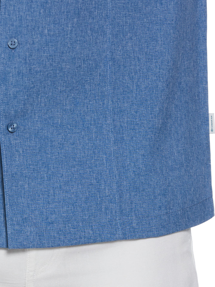 Two-Tone Cross Tuck Chambray Shirt (Blueberry Pancake) 
