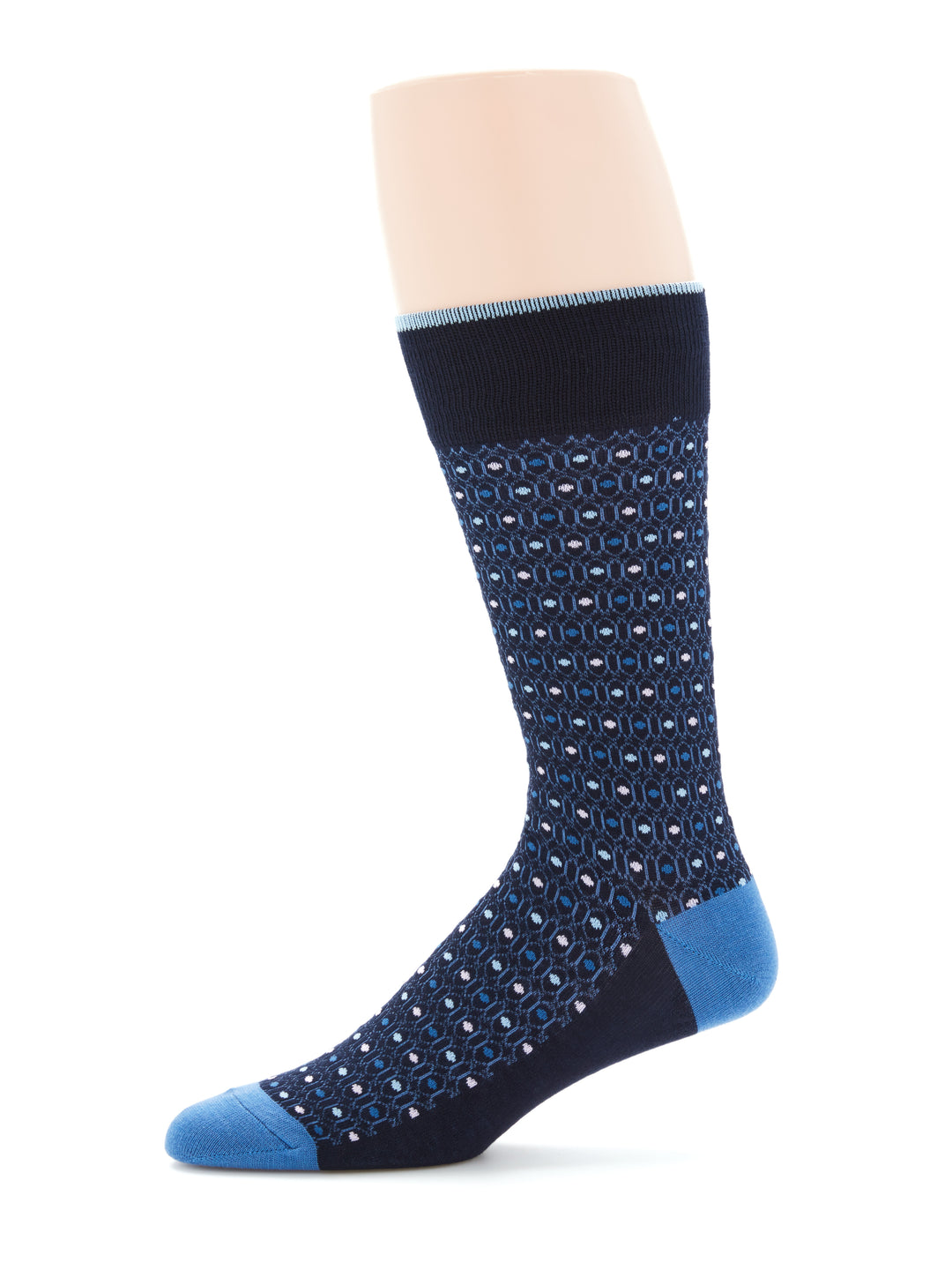Neat Allover Print Crew Socks, 1-pk (Peacoat) 