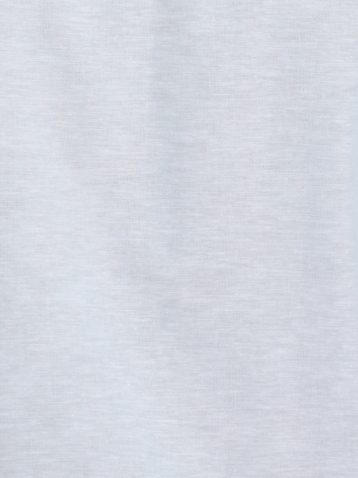 Linen Blend Tuck Panel Shirt (Dream Blue) 