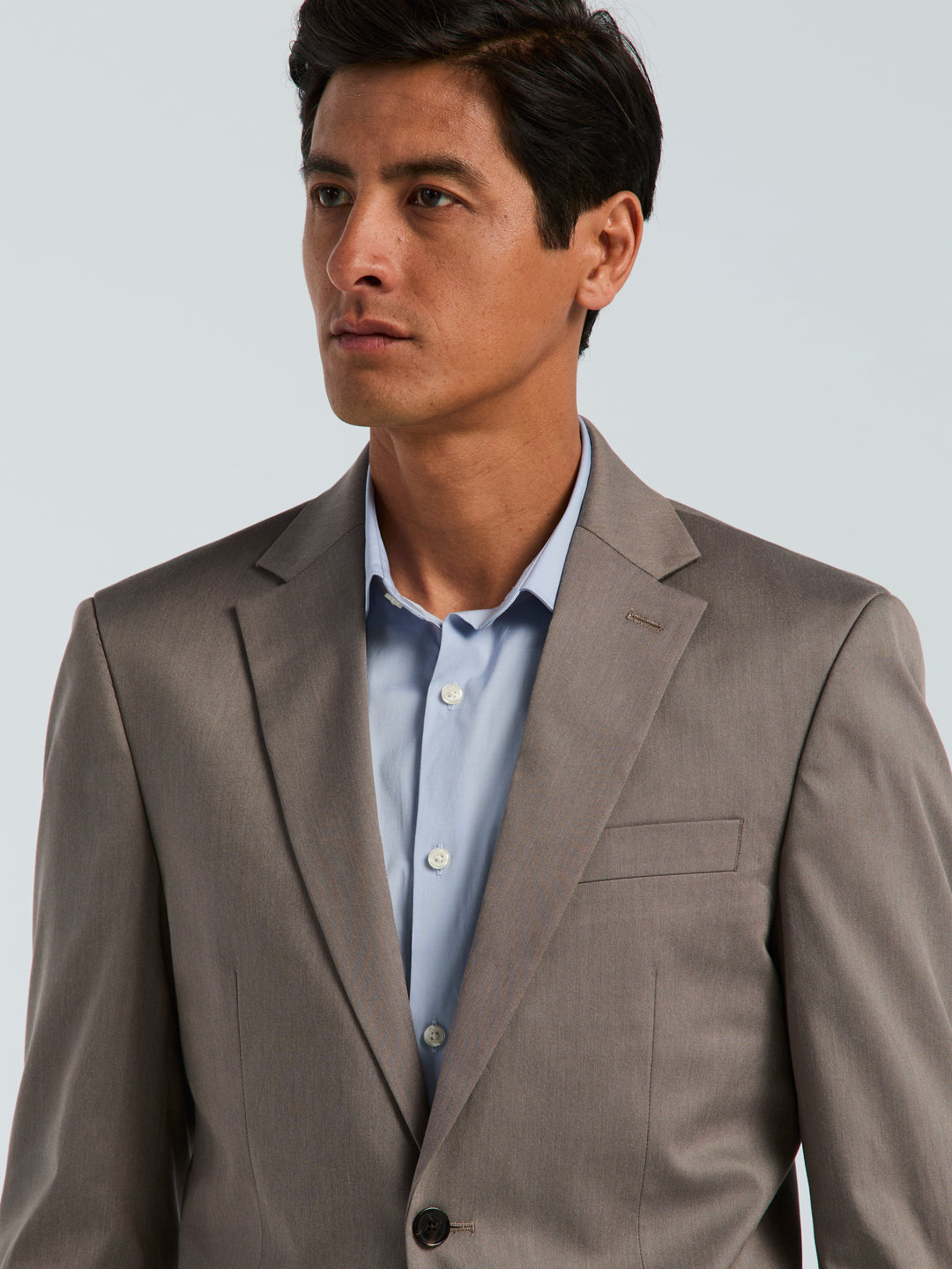 Slim Fit Suit Jacket (Light Brown) 