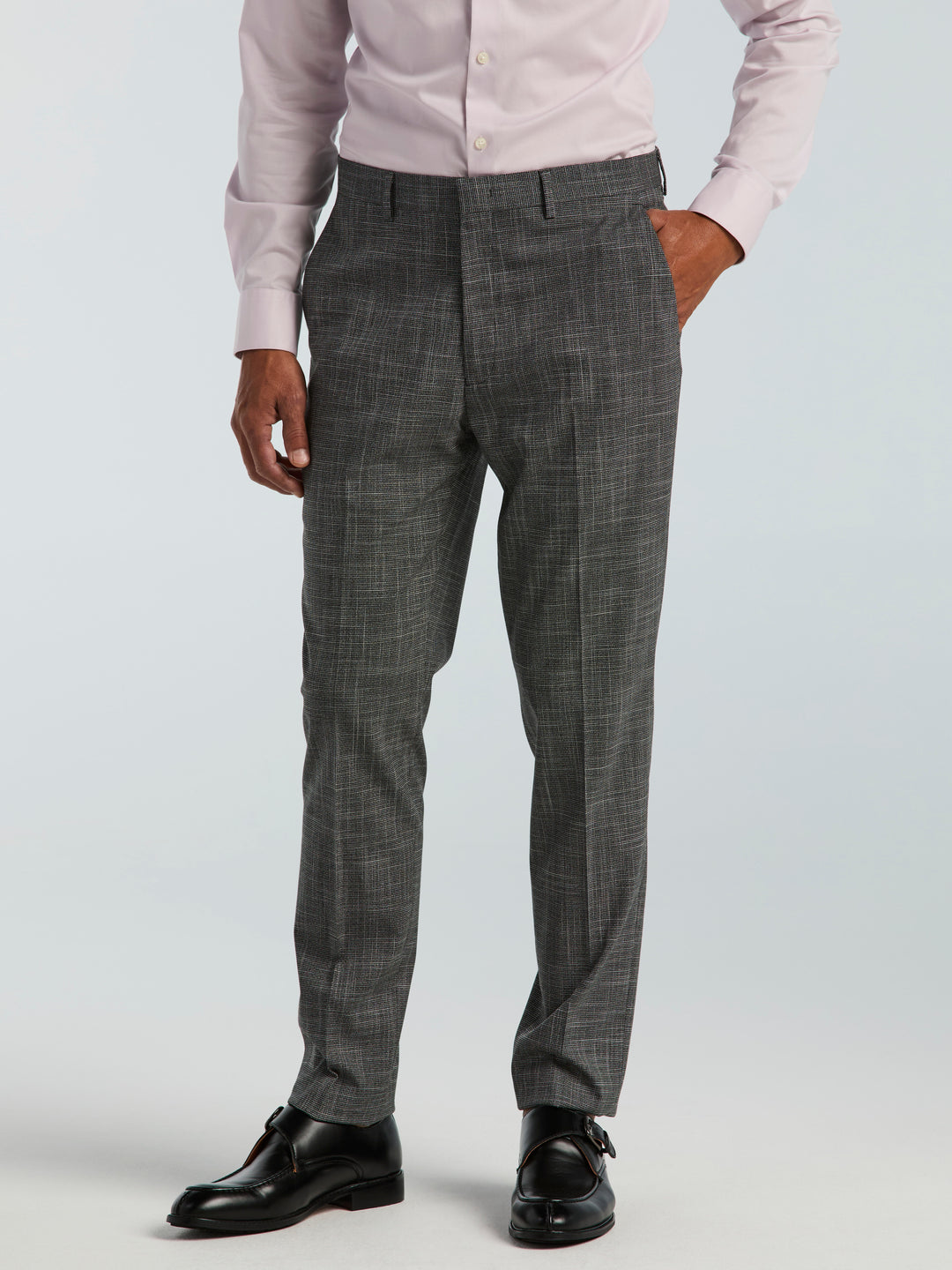 Skinny Fit Houndstooth Suit Pant