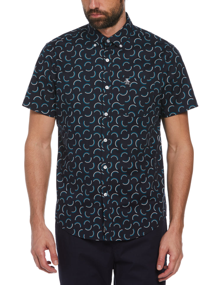 Half Moon Print Shirt (Dark Sapphire) 
