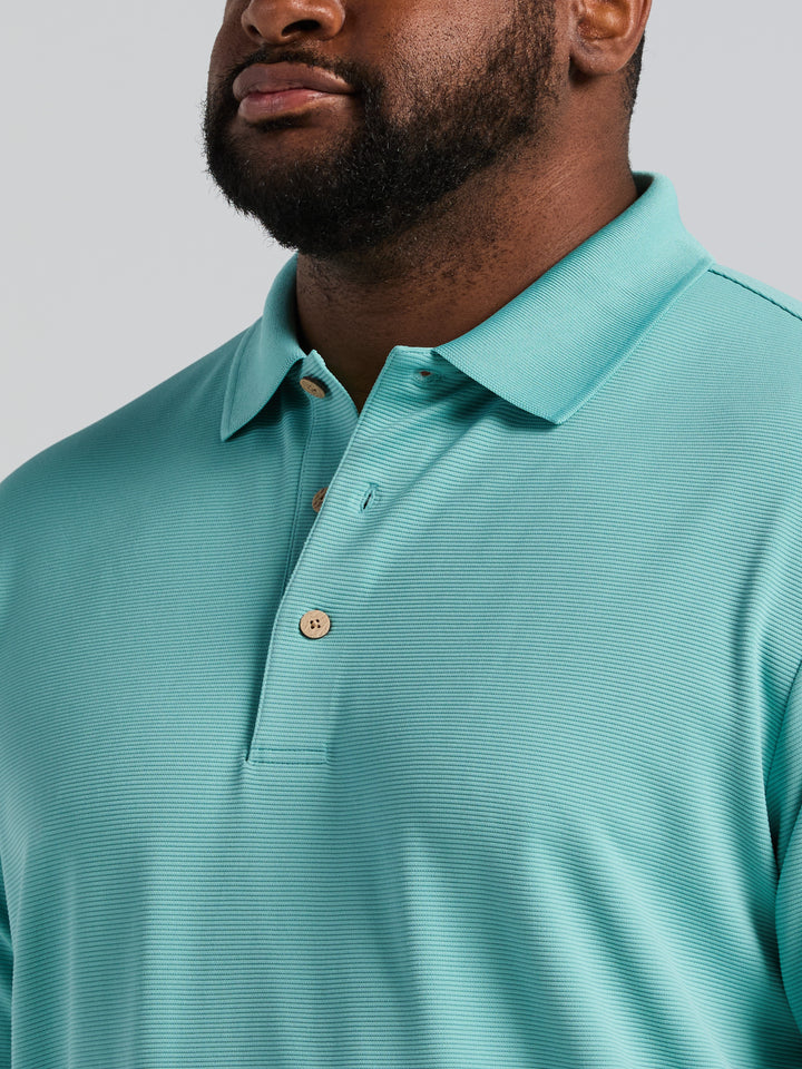 Big & Tall Ottoman Polo Shirt (Nile Blue) 