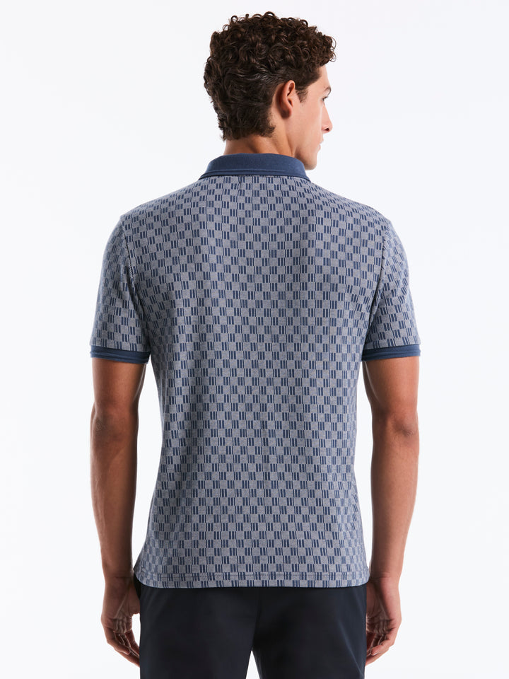Checkered Jacquard Polo (Sargasso Sea) 