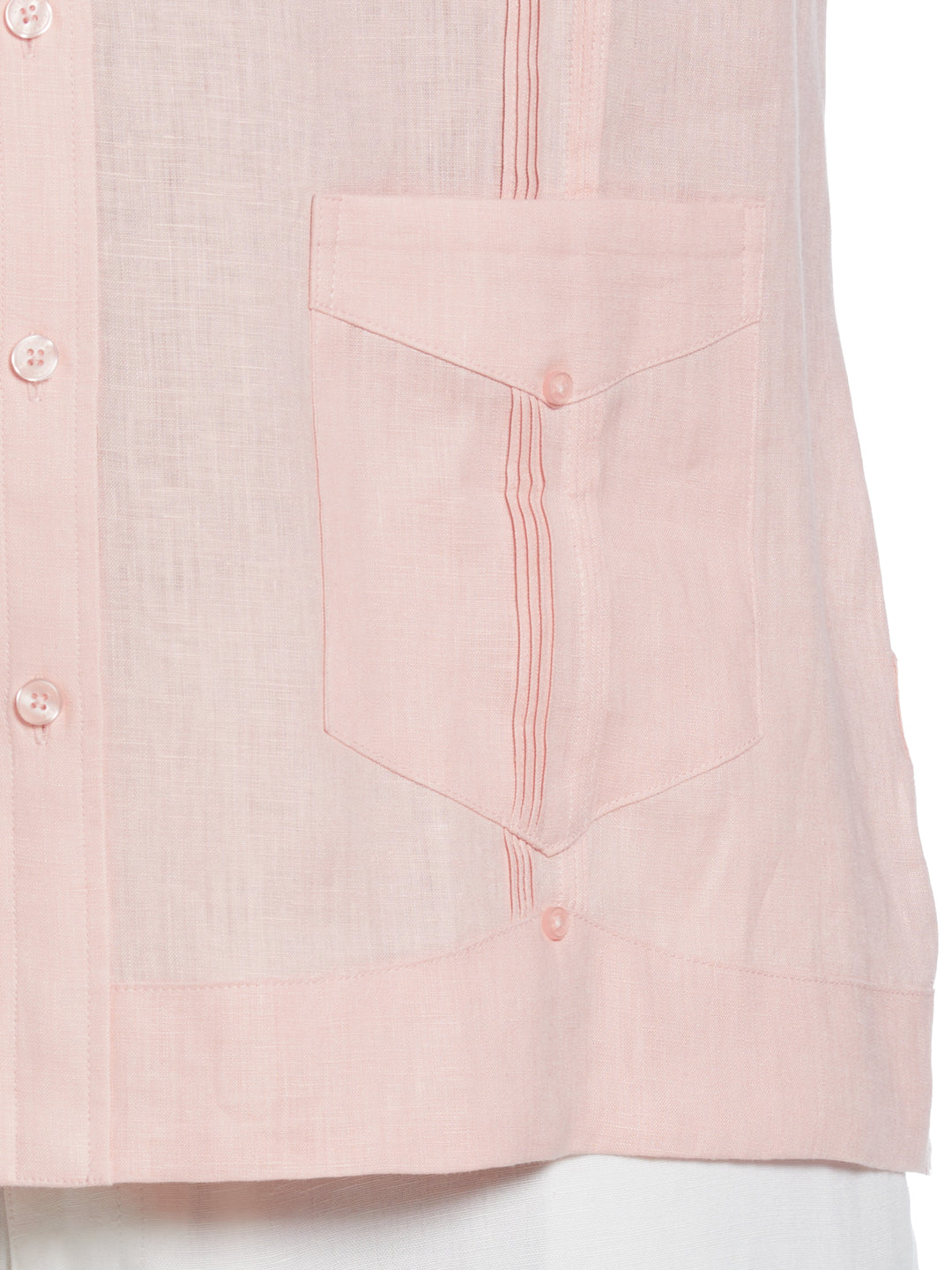 Big & Tall Linen Guayabera Shirt (Silver Pink) 