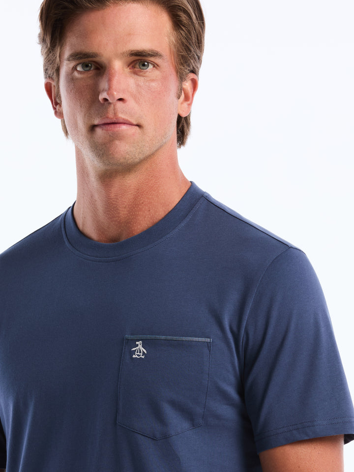 Chambray Tipped Fashion Tee (Sargasso Sea) 