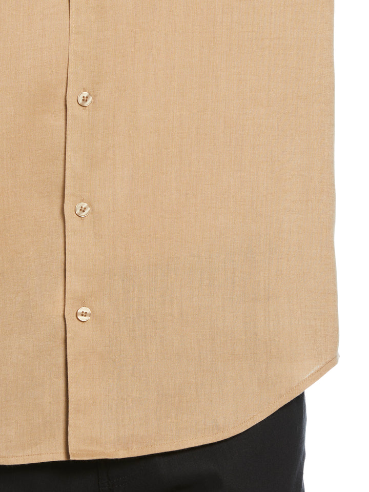 Linen Blend Wrinkle-Resistant Shirt (Cornstalk) 