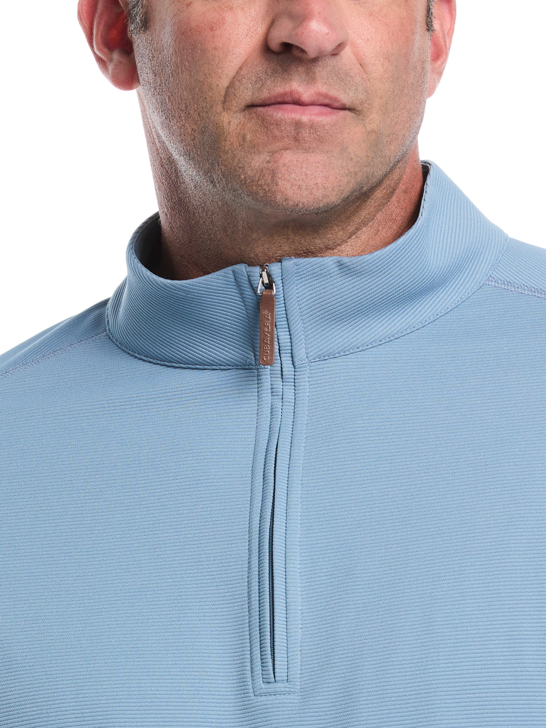 Big & Tall 1/4 Zip Long Sleeve Sweater (Windward Blue) 