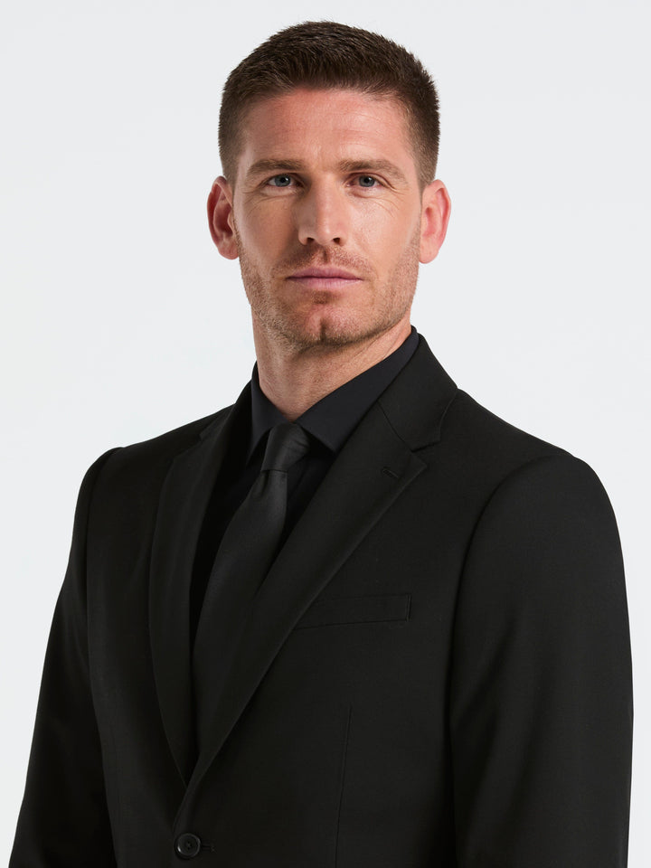Dobby Louis Slim Fit Suit Jacket (Black) 