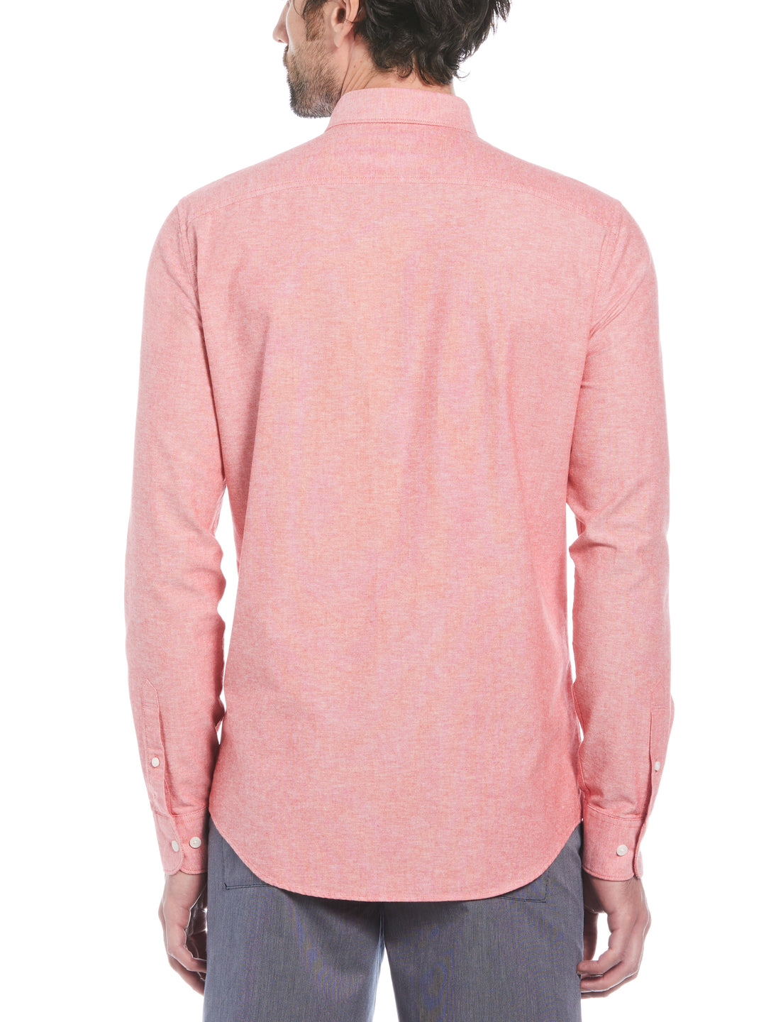 Oxford Long Sleeve Button-Down Shirt (Salsa) 