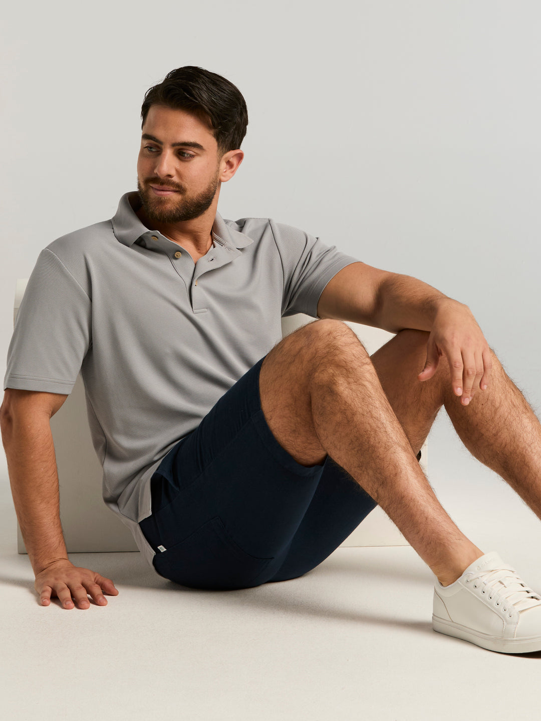 Wicking Ottoman Golf Polo Shirt (Sleet) 