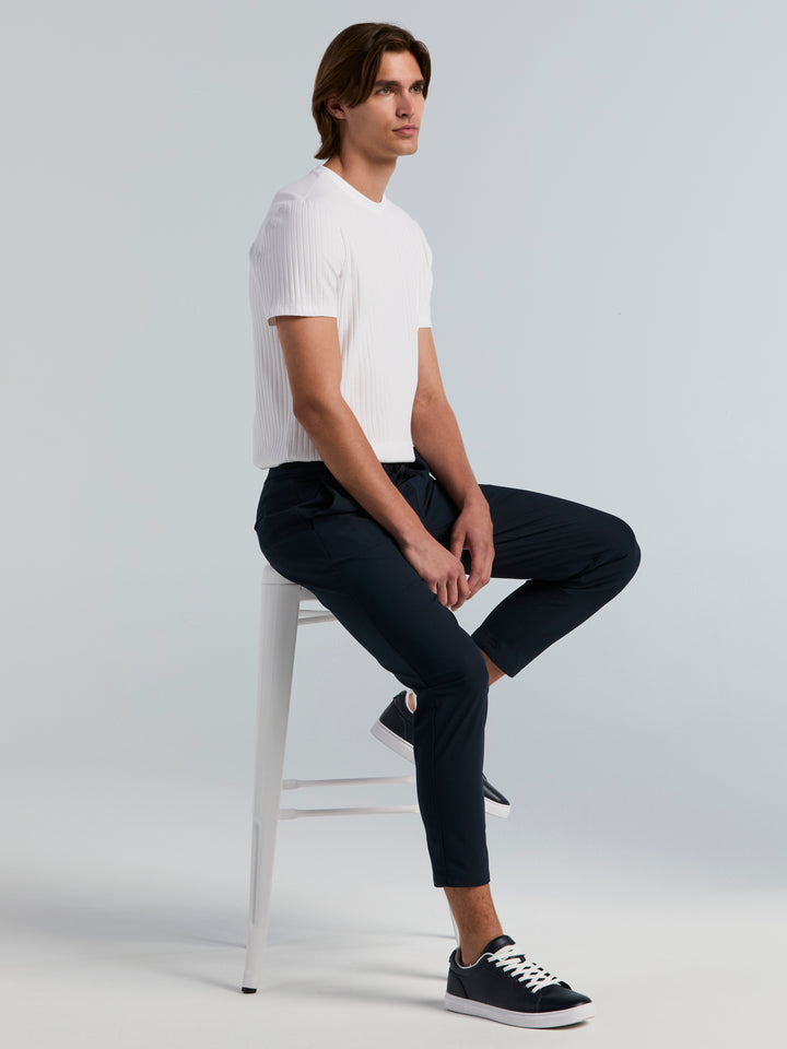 Slim Tapered Tricot Drawstring Pants (Dark Sapphire) 