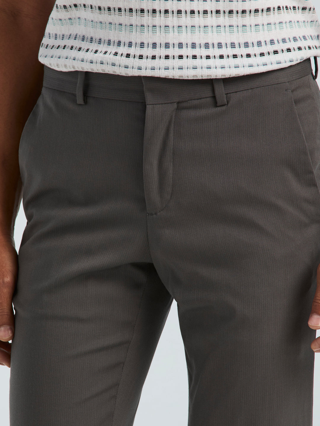 Slim Fit Water Resistant Tech Suit Pant (Smoked Pearl) 