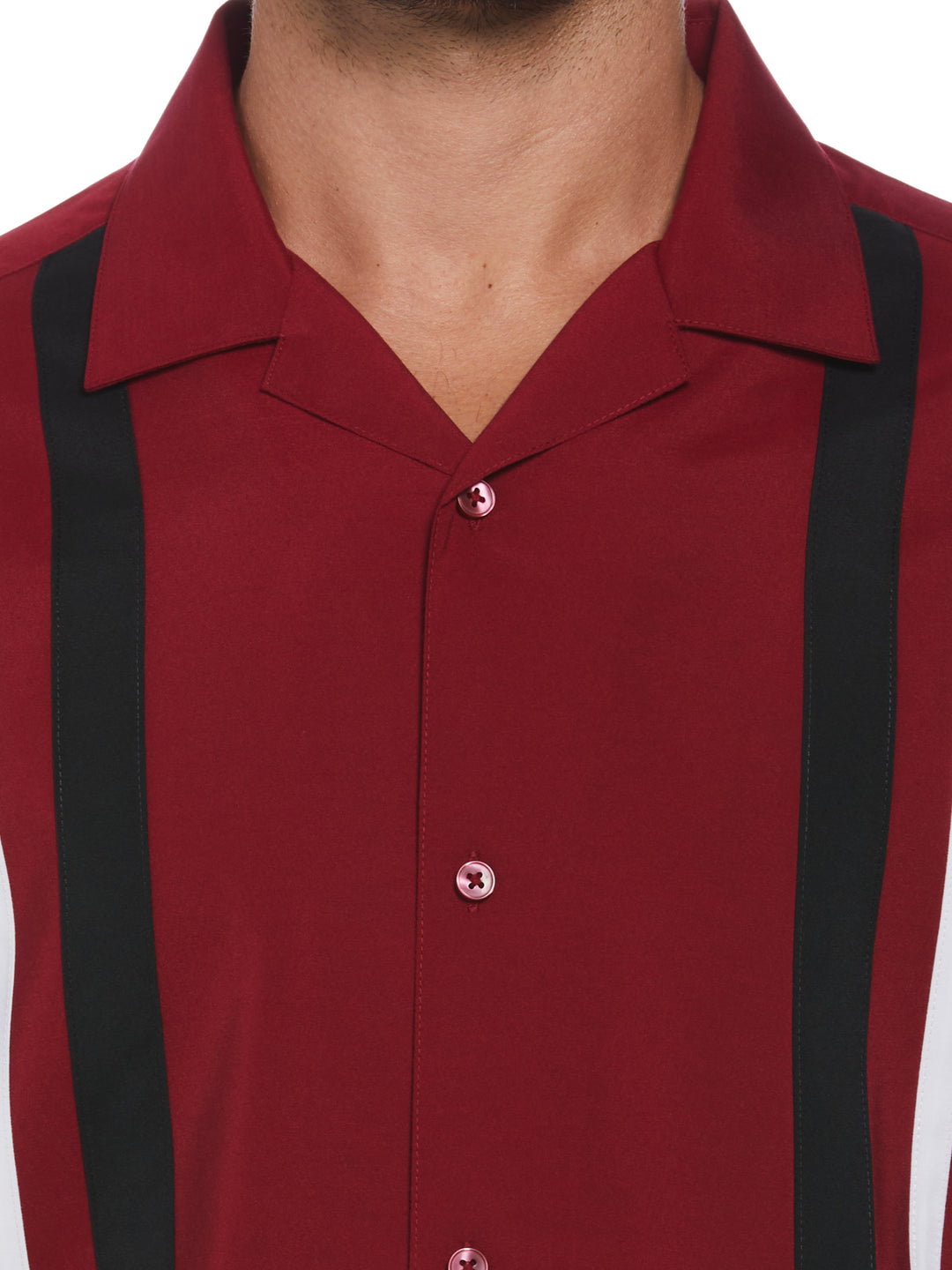 Camp Collar Retro Panel Shirt (Biking Red) 