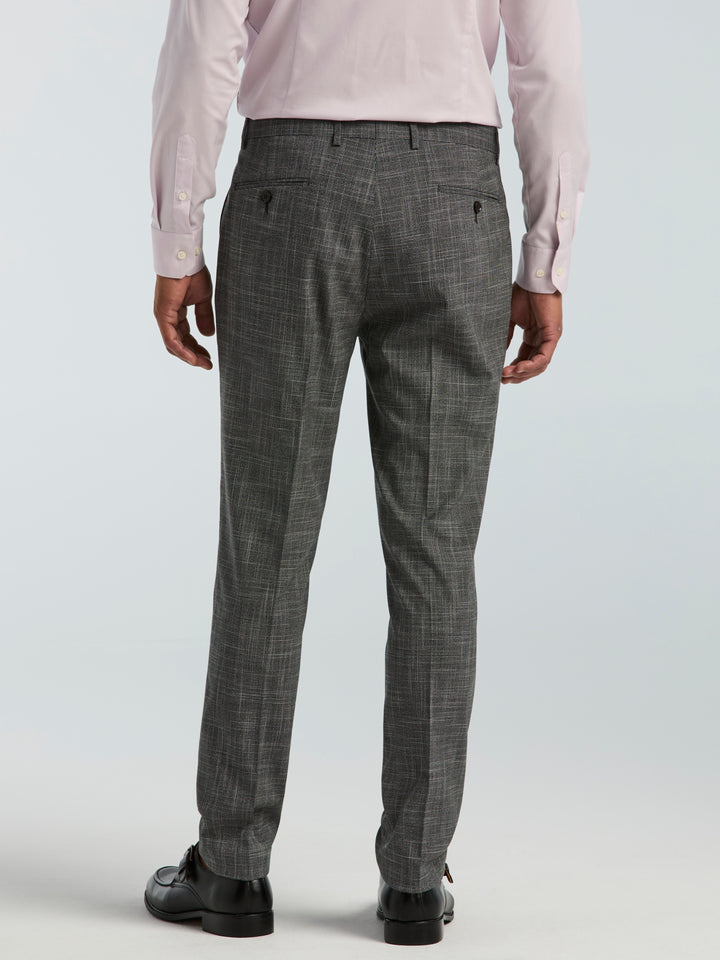 Skinny-Fit Houndstooth Suit Pant (Black/White) 