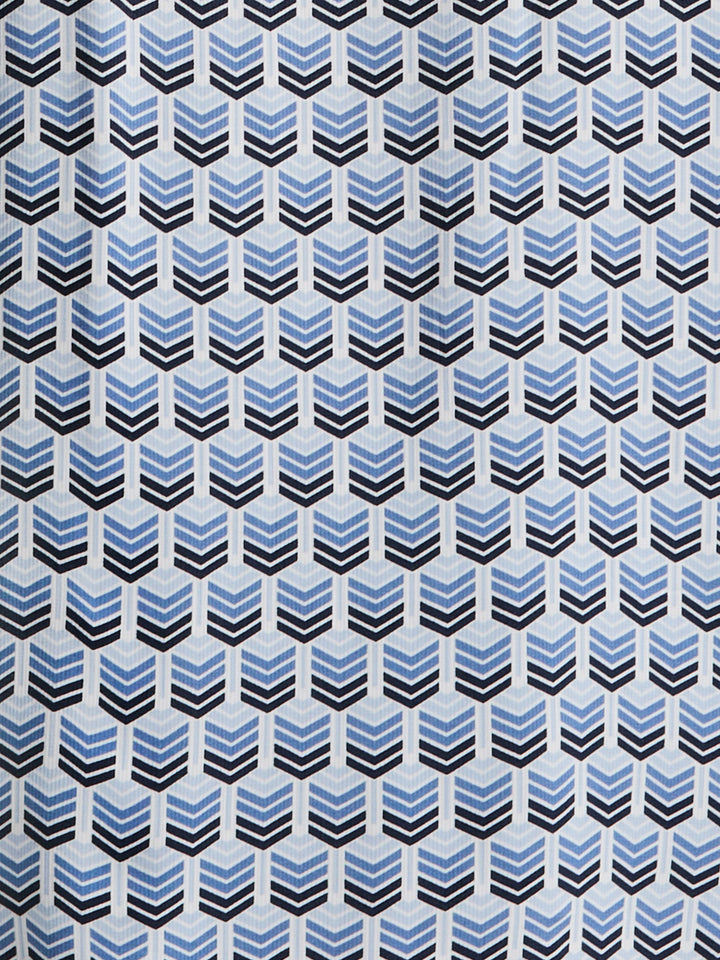 Dobby Print Camp Collar Shirt (Dutch Blue) 