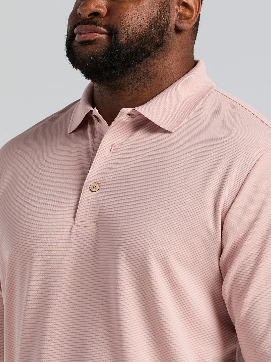 Big & Tall Ottoman Polo Shirt (Rose Smoke) 