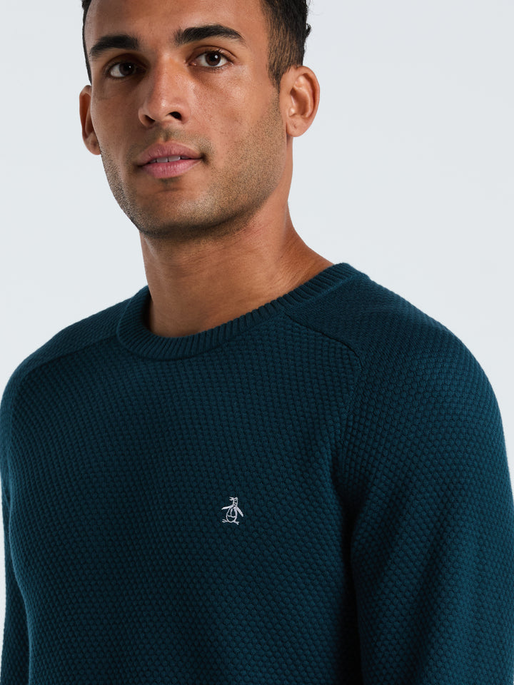 Cotton Bubble Stitch Sweater (Reflecting Pond) 