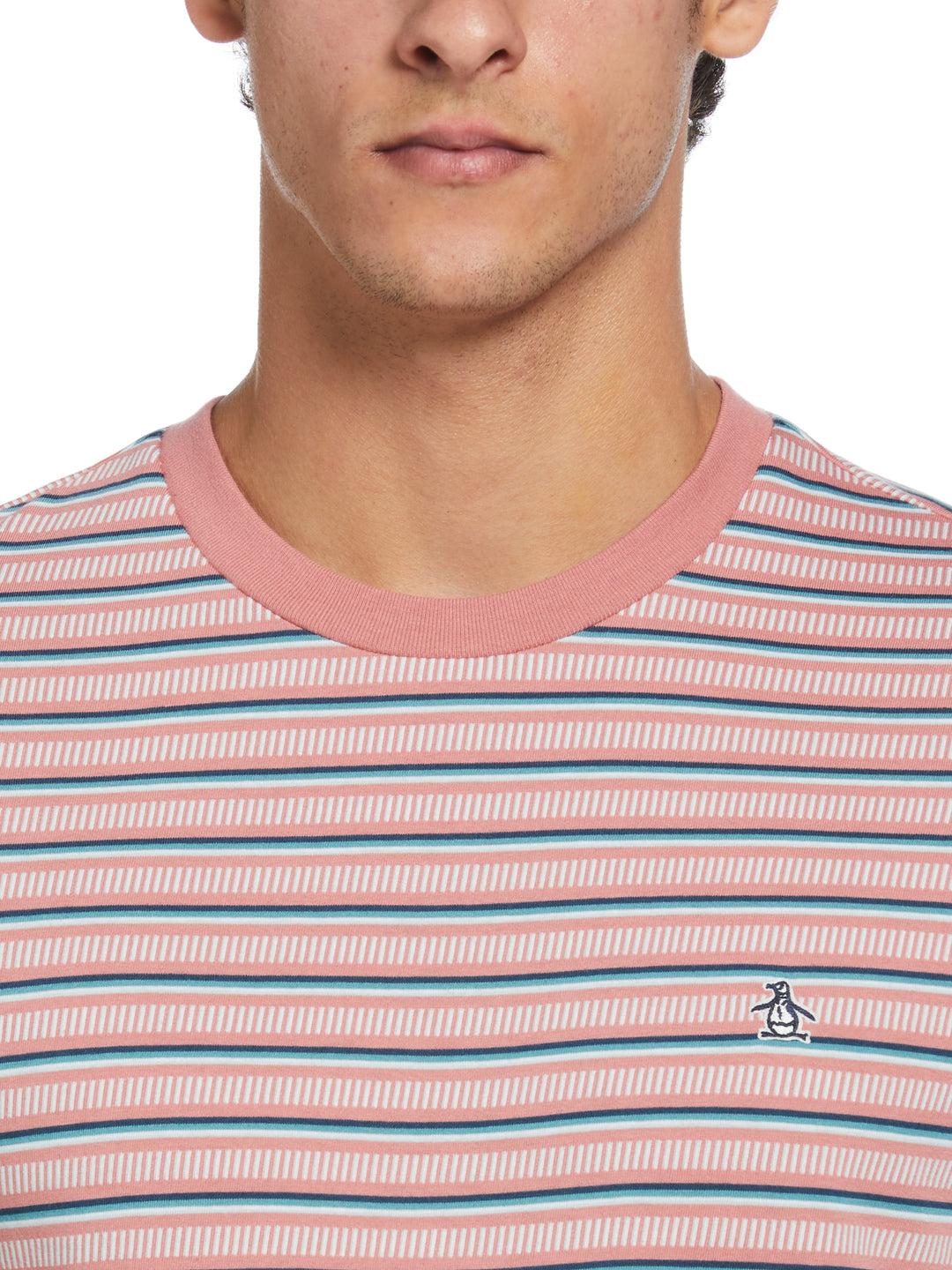 All Over Striped T-Shirt (Dusty Rose) 