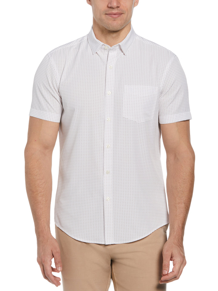 Total Stretch Slim Fit Dot Print Shirt (Aztec) 