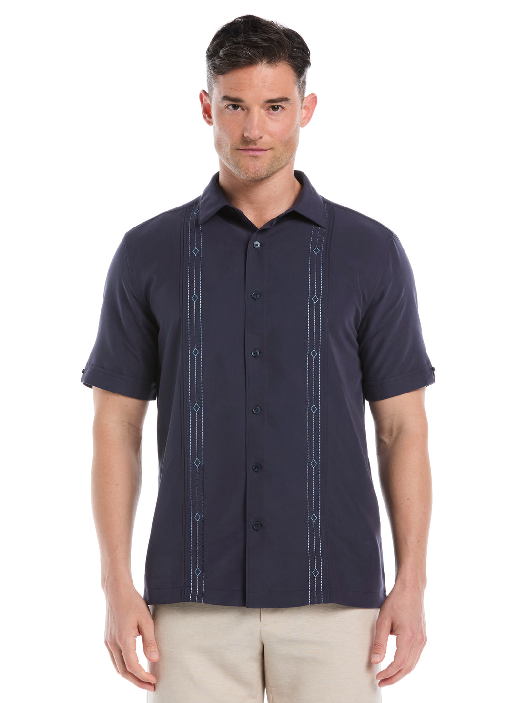 Embroidered Panel Shirt (Mood Indigo) 