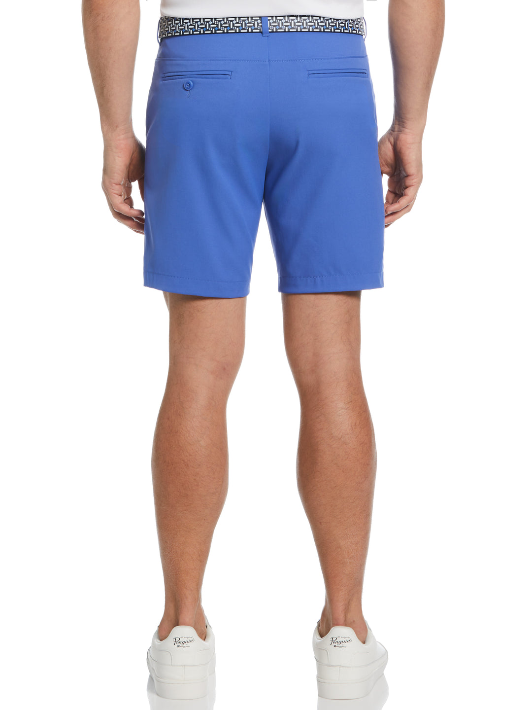 Flat Front Solid Golf Shorts (Amparo Blue) 