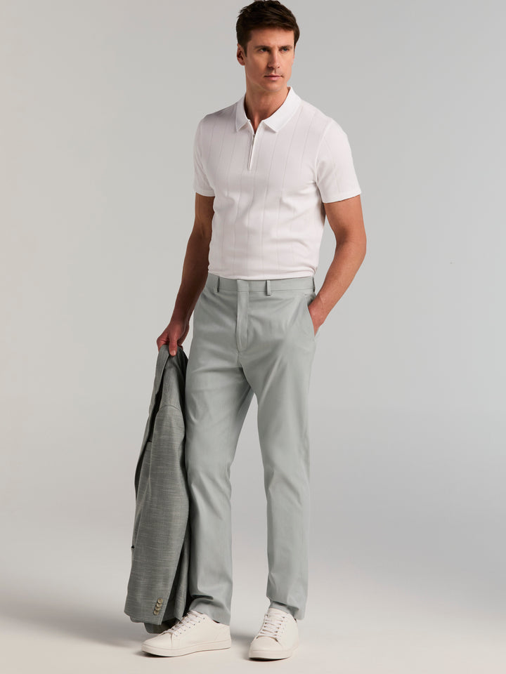 Slim Fit Stretch Flat Front Dress Pant (Light Green) 