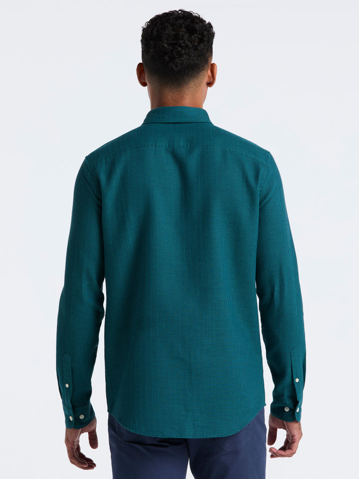 Cotton Waffle Solid Shirt (Reflecting Pond) 