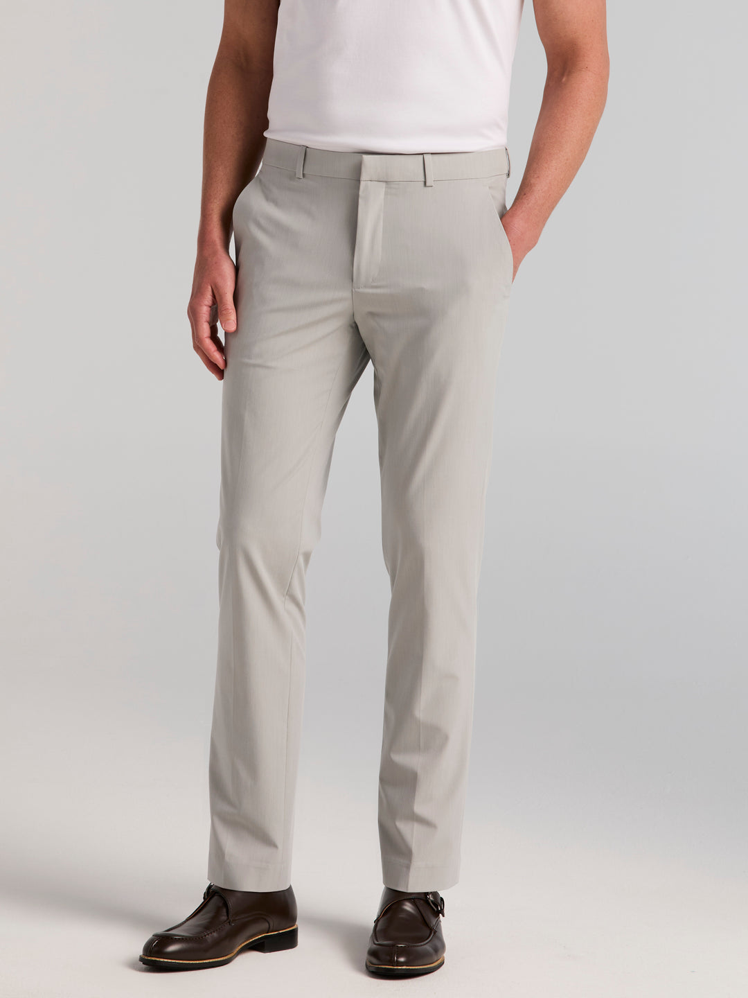 Slim Fit Total Stretch Suit Pants (Quiet Gray) 