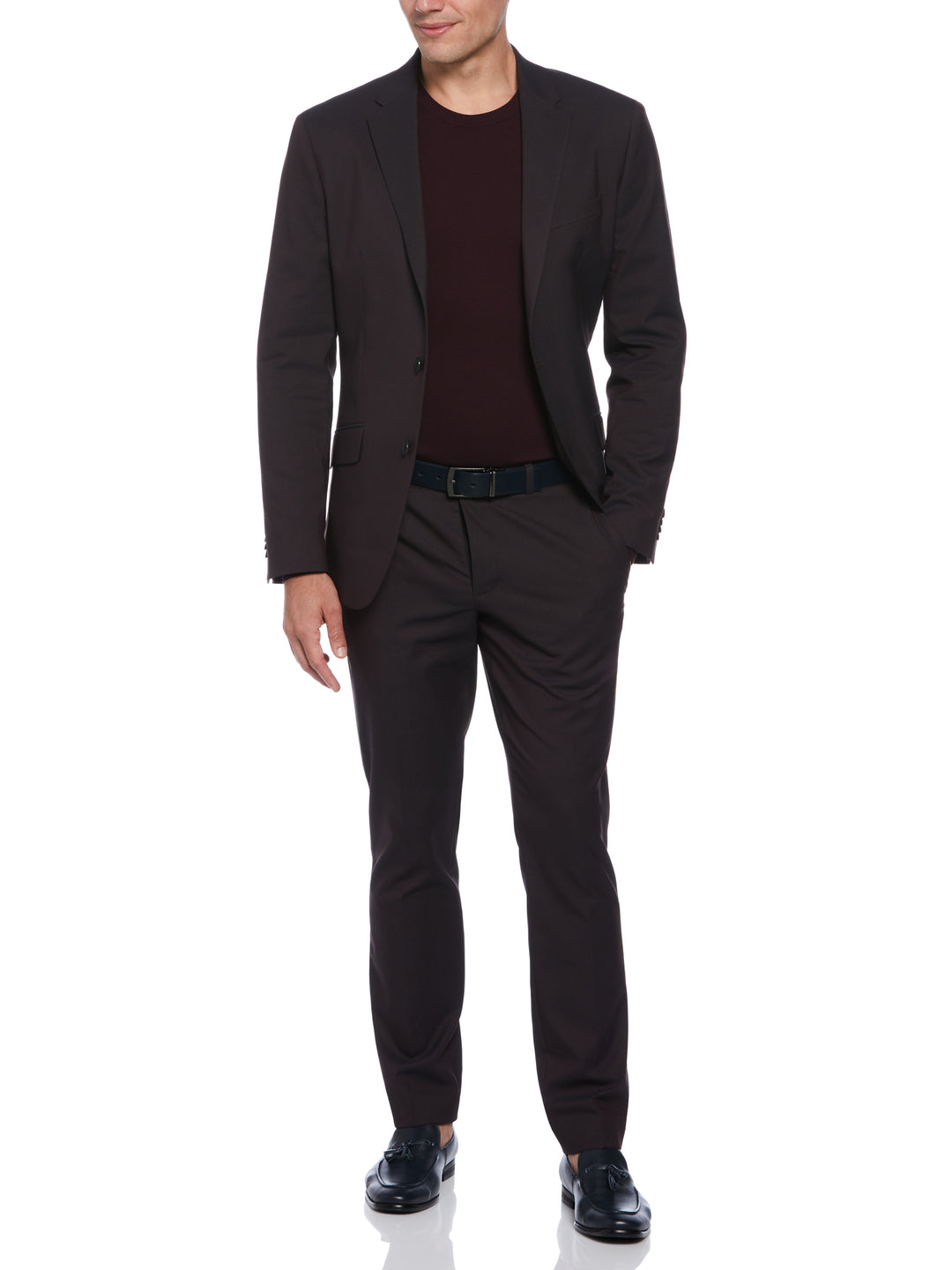 Perry Ellis Men's Slim Fit Louis Suit Pant in Black, Size 36, Polyester/Elastane/Viscose Perry Ellis Men's Slim Fit Louis Suit Pant in Black, Size 36, Polyester/Elastane/Viscose